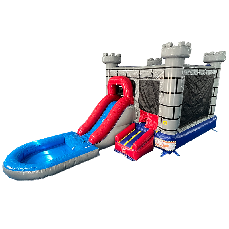 Gray Castle Combo with Removable Pool (No Blower)