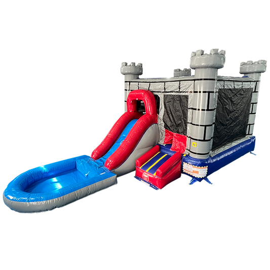 Gray Castle Combo with Removable Pool (No Blower)