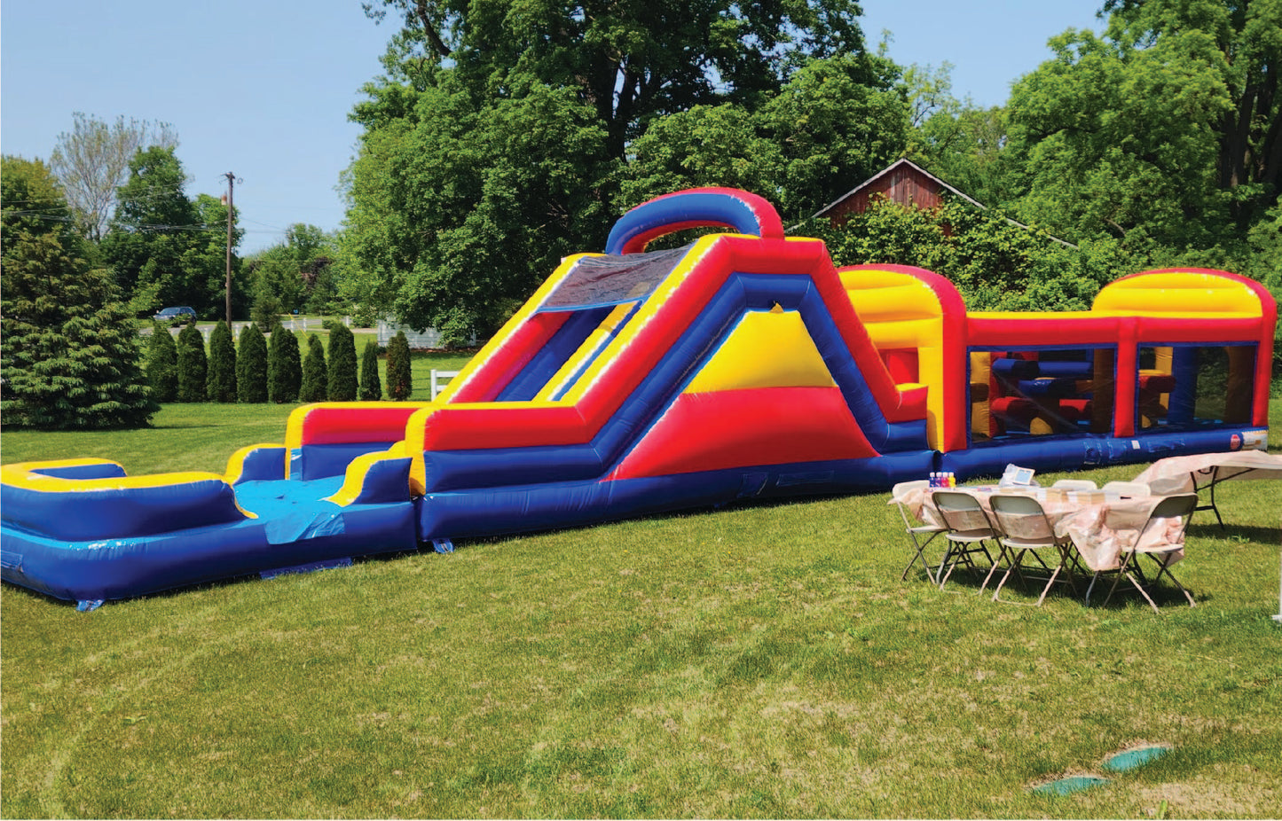 12'H Dual Lane Slide With Removable Pool