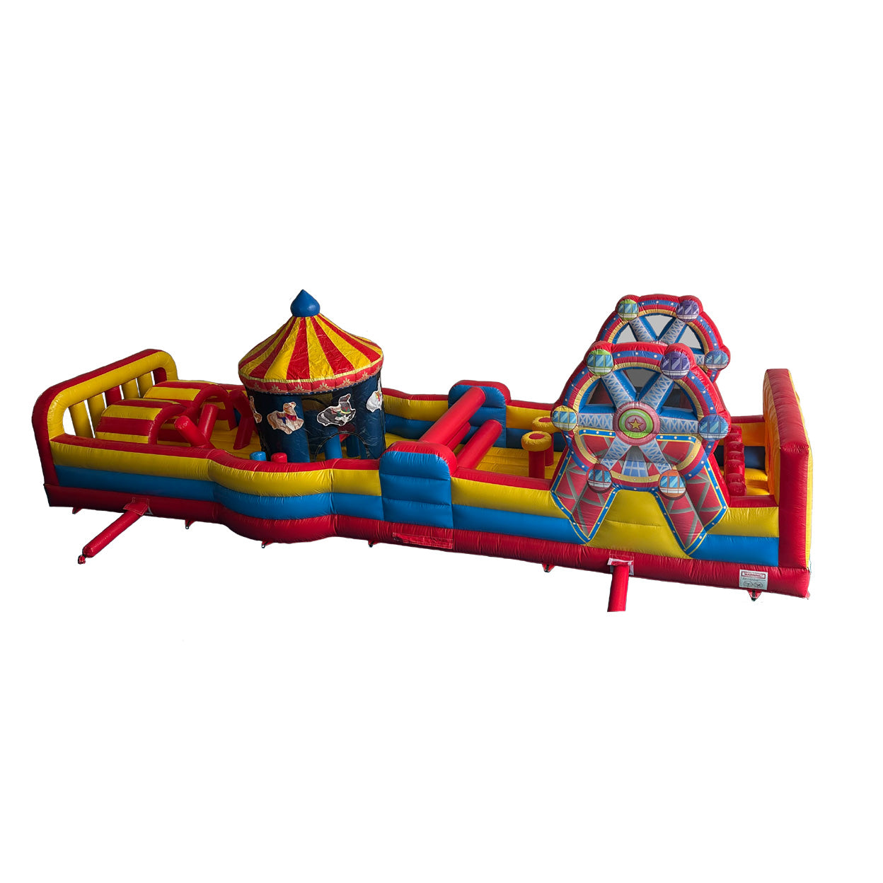 89'L Carnival Obstacle Course with Removable Pool (Free Blower)