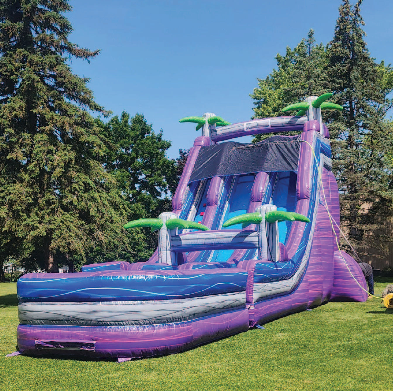 22'H 2-Lane Purple Slide W n D