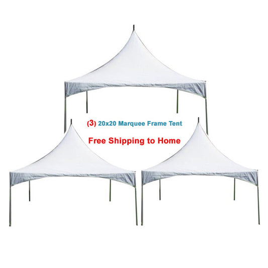 Package - (3) High Peak Frame Tents 20'x20' Free Shipping