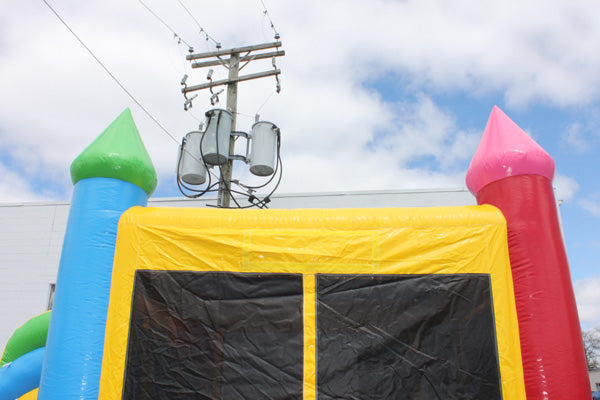 2-Lane Rainbow Castle Combo w/ Pool