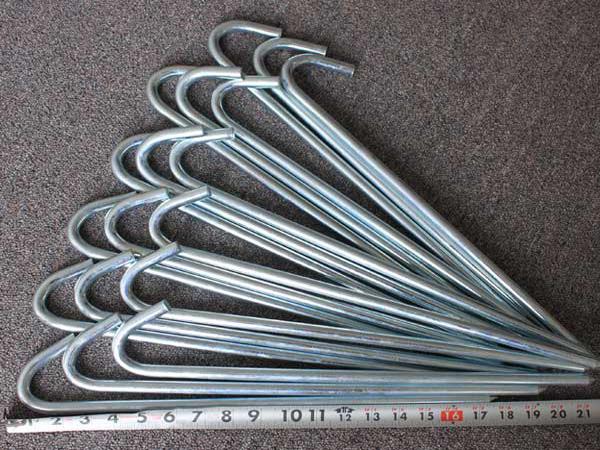 (8) 18" Hook Stakes (1/2"D)