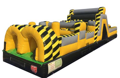 85'L Construction Obstacle Course with Removable Pool