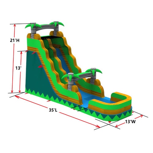 21'H Palm Tree Super Slide W n D