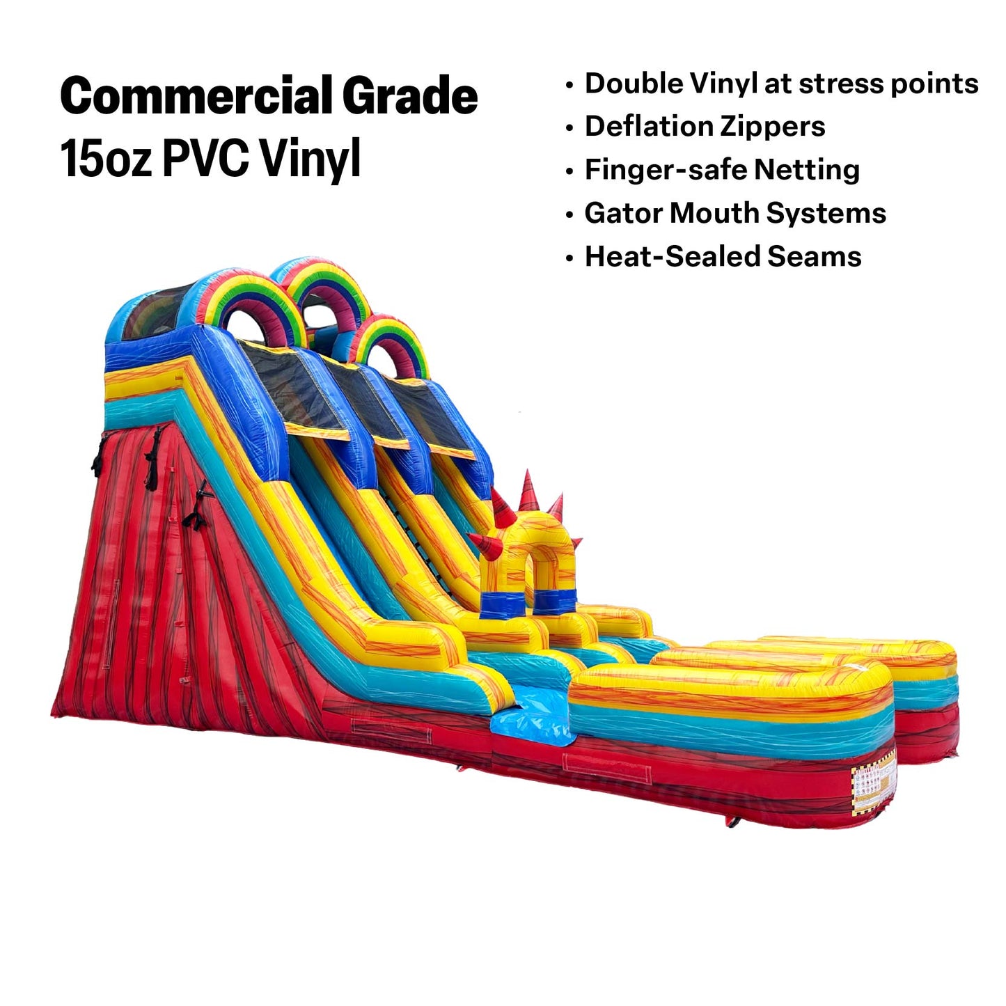 20'H Dual Lane Rainbow Slide Wet n Dry