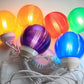 Package of (10) 6-Globe Light Set - Color Globes with White Curly String Cords