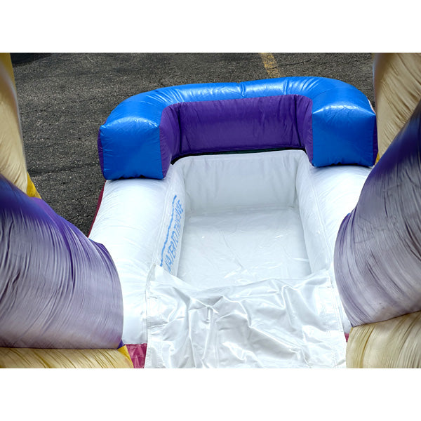Dual Lane Dura-Lite Pink Combo w Detachable Pool – Moonwalk USA