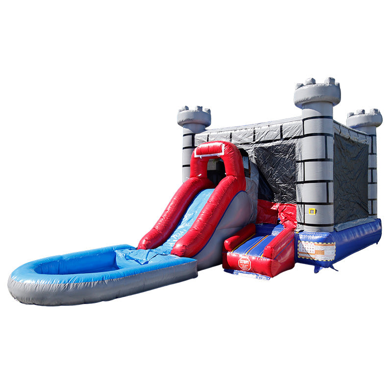 Gray Castle Combo with Removable Pool (No Blower)