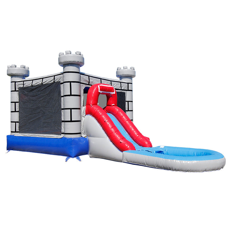 Gray Castle Combo with Removable Pool (No Blower)