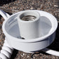 8-Globe Light Set - White Globes with White Curly String Cord
