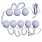 8-Globe Light Set - White Globes with White Curly String Cord