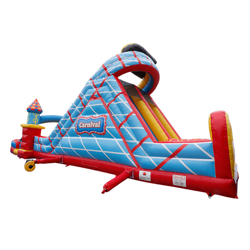 46'Lx20'H 2-Lane Carnival Slide Piece With Removable Pool