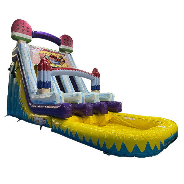 19'H Dual Lane Ice Cream Slide Wet n Dry