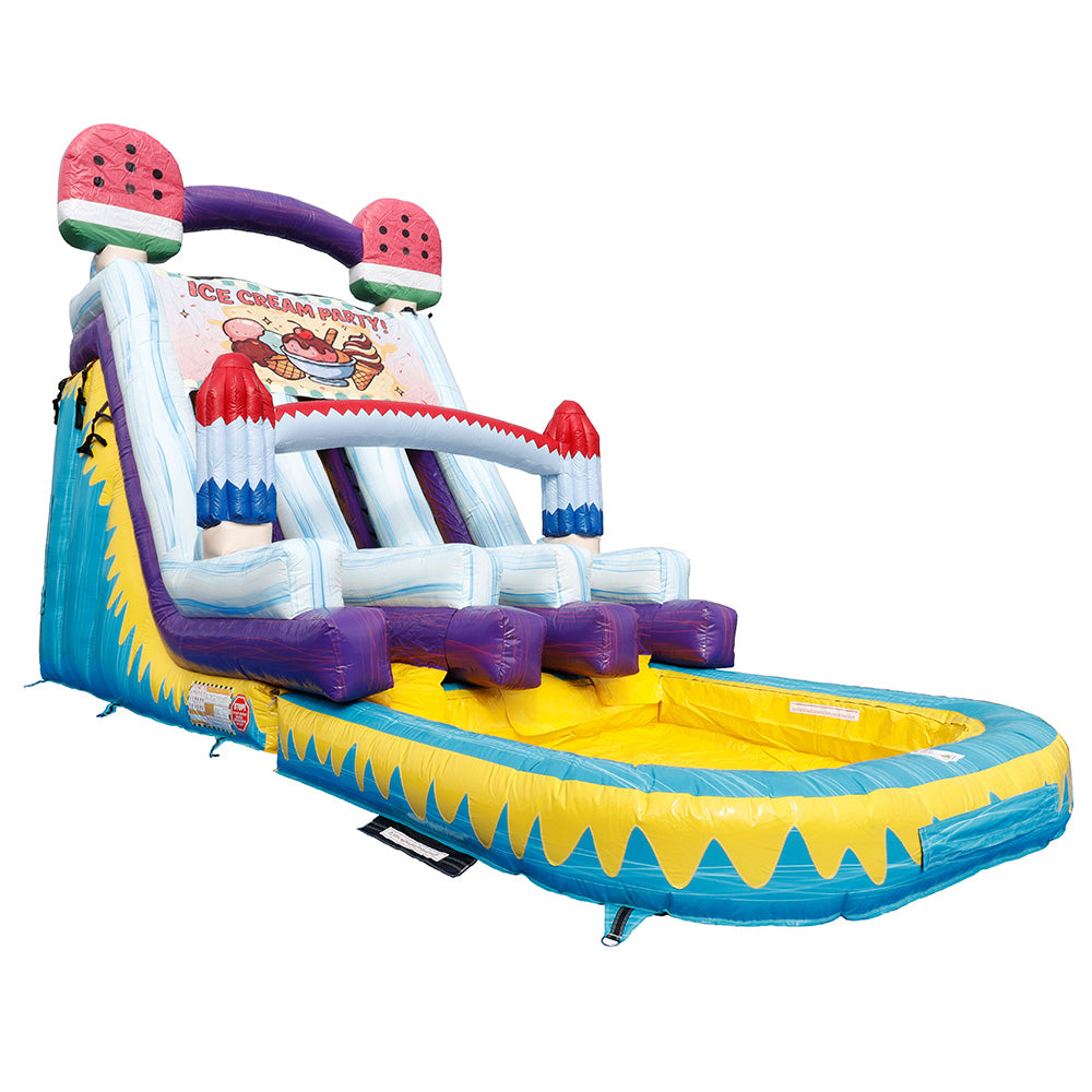 19'H Dual Lane Ice Cream Water Slide