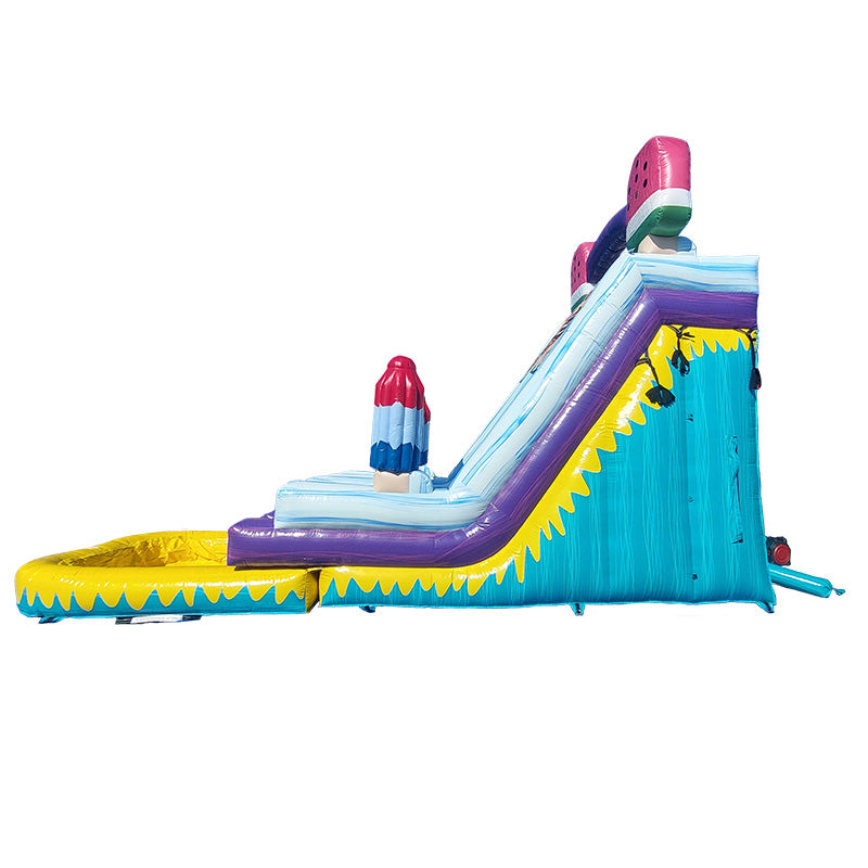 19'H Dual Lane Ice Cream Slide Wet n Dry