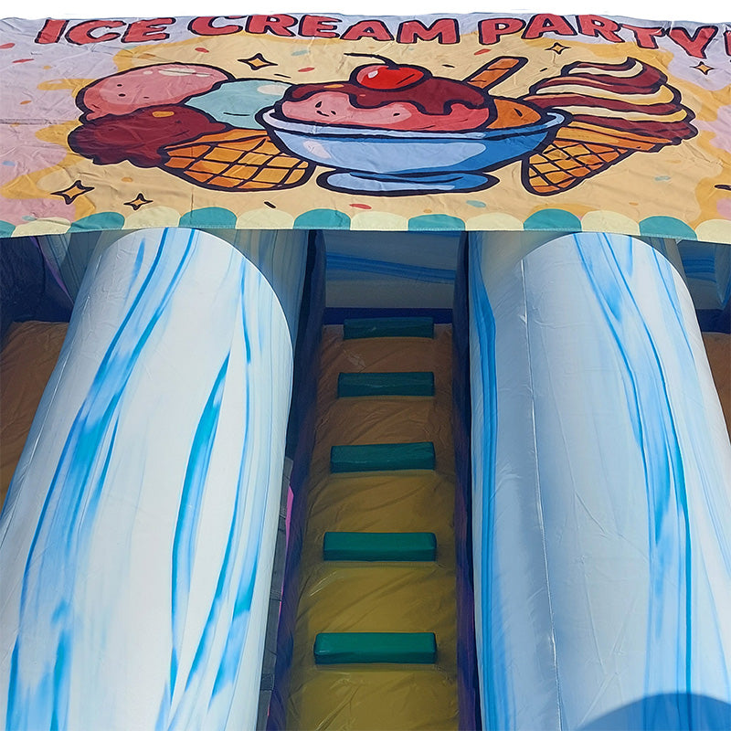 19'H Dual Lane Ice Cream Slide Wet n Dry