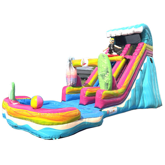 20'H Surf Slide with Removable Pool