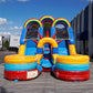 13'H Dual Lane Rainbow Water Slide with Deep Pool