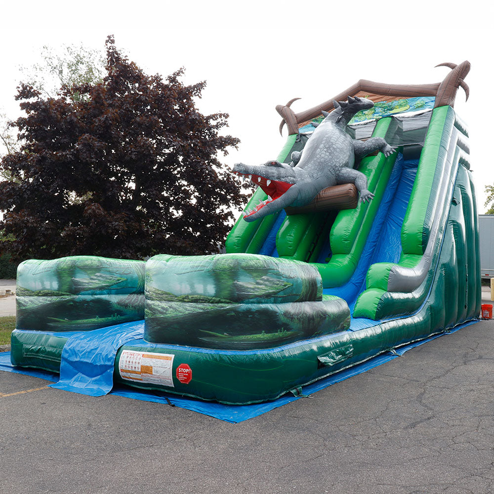 22'H Dual Lane Gator Slide Wet n Dry