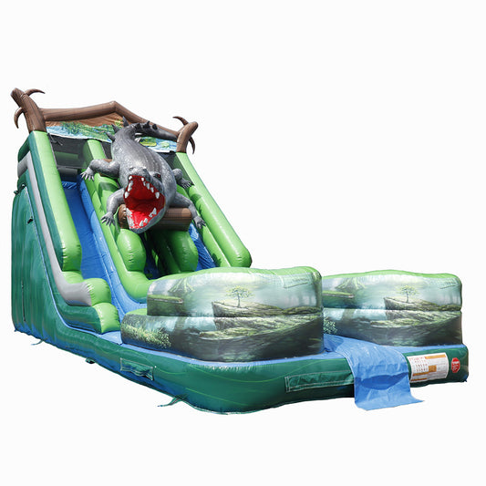 22'H Dual Lane Gator Slide Wet n Dry