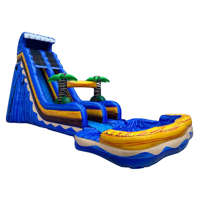 18'H Blue Wave Slide with Removable Pool – Moonwalk USA