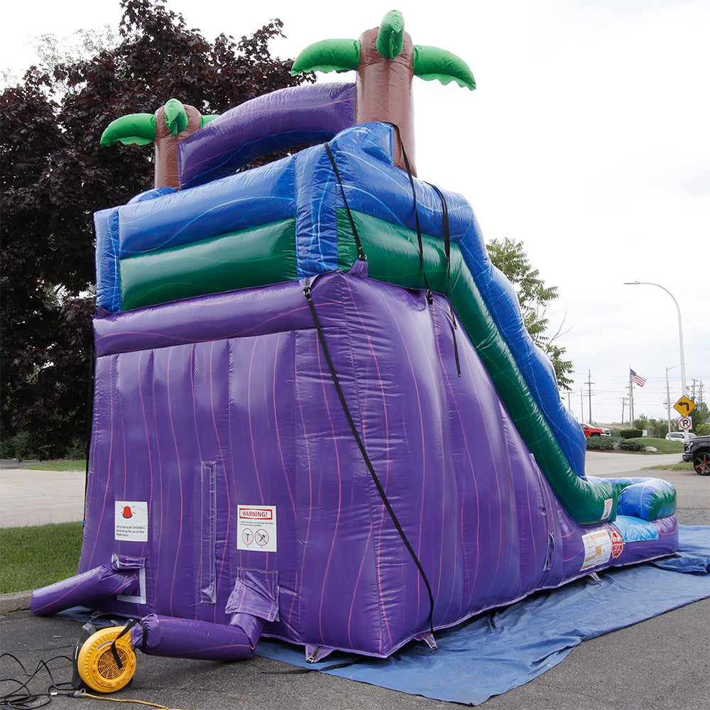 15'H Purple Slide with Deep Pool
