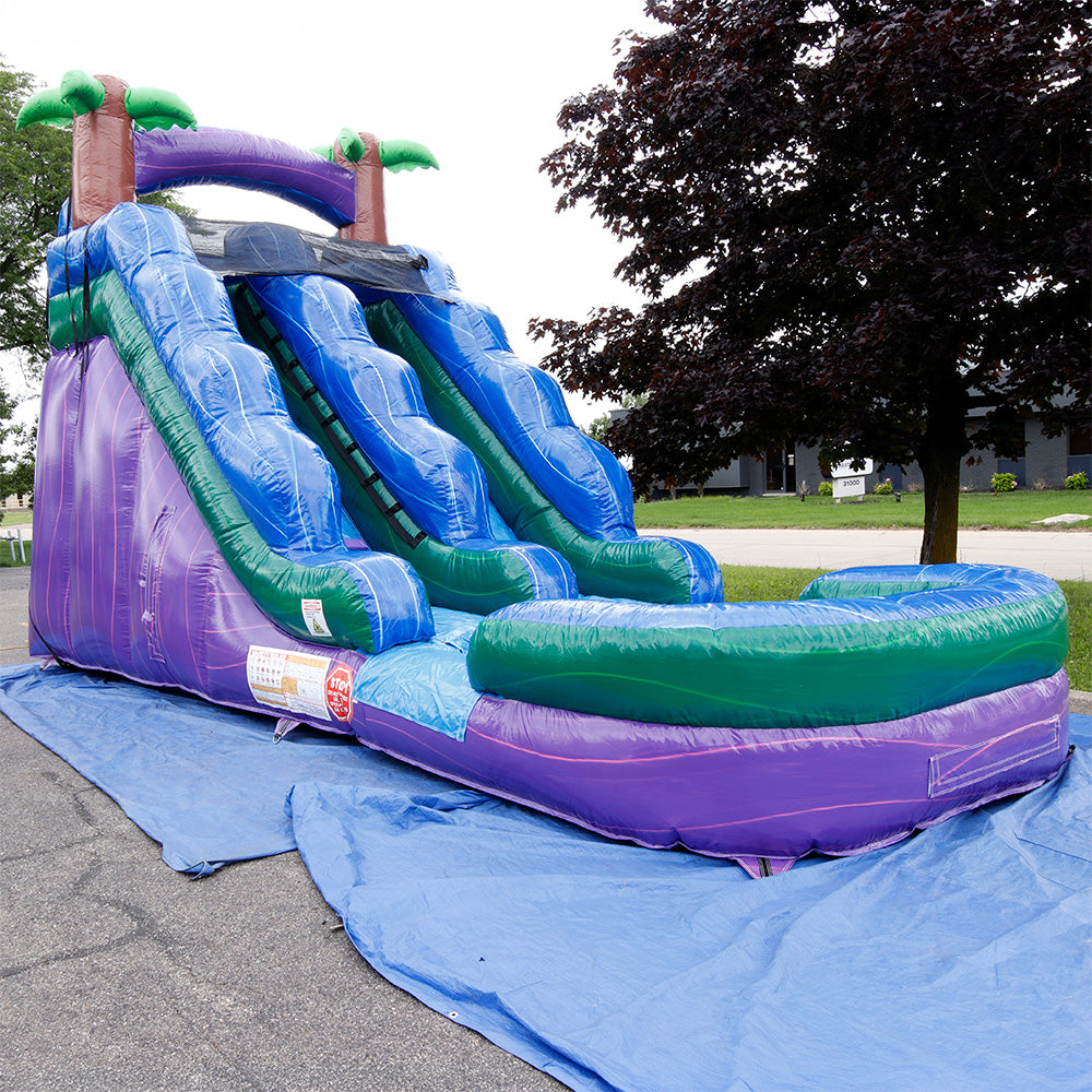 15'H Purple Slide with Deep Pool