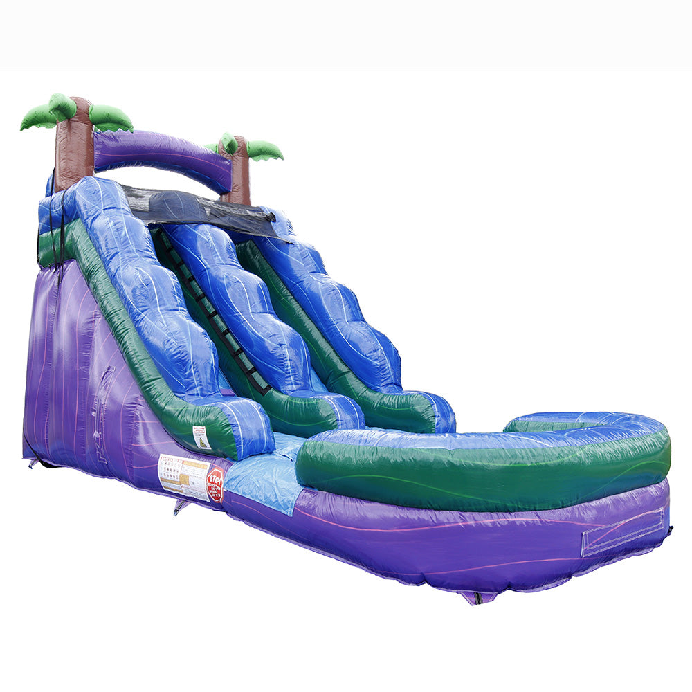 15'H Purple Slide with Deep Pool