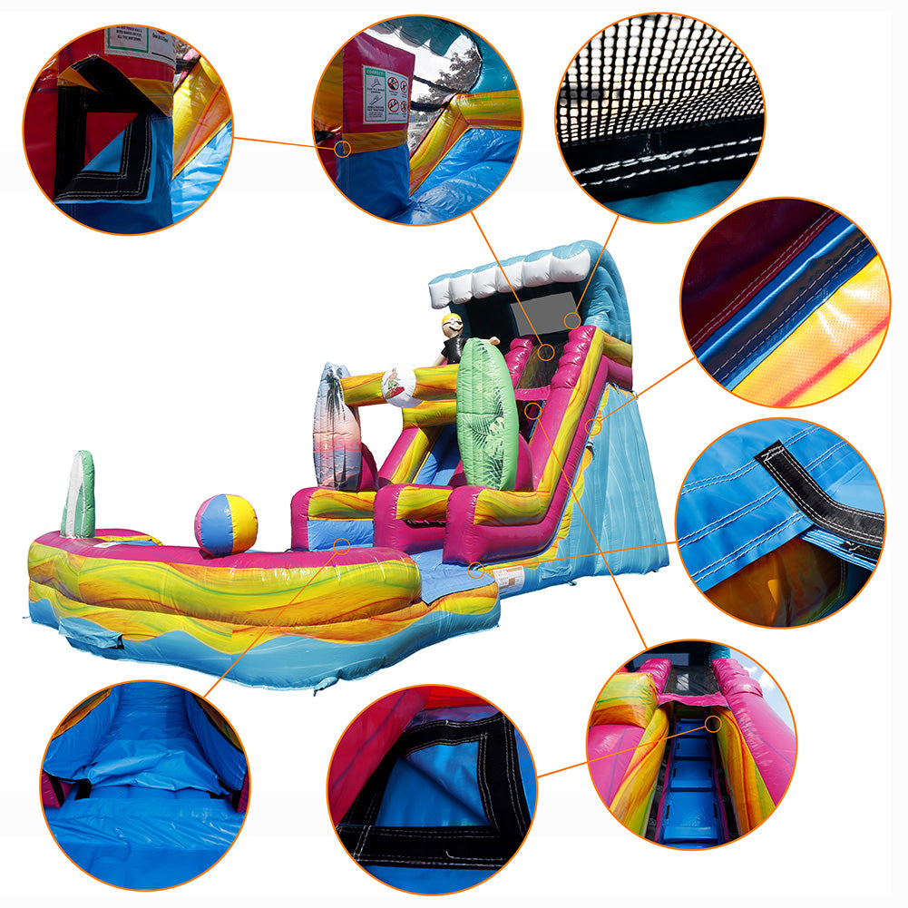 18'H Surf Slide with Removable Pool