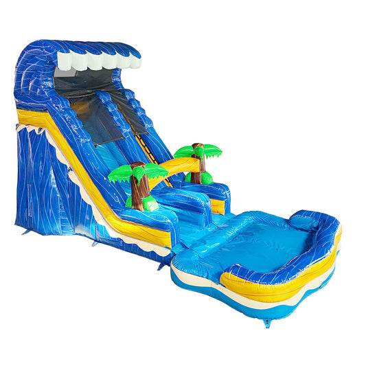 18'H Blue Wave Slide with Removable Pool