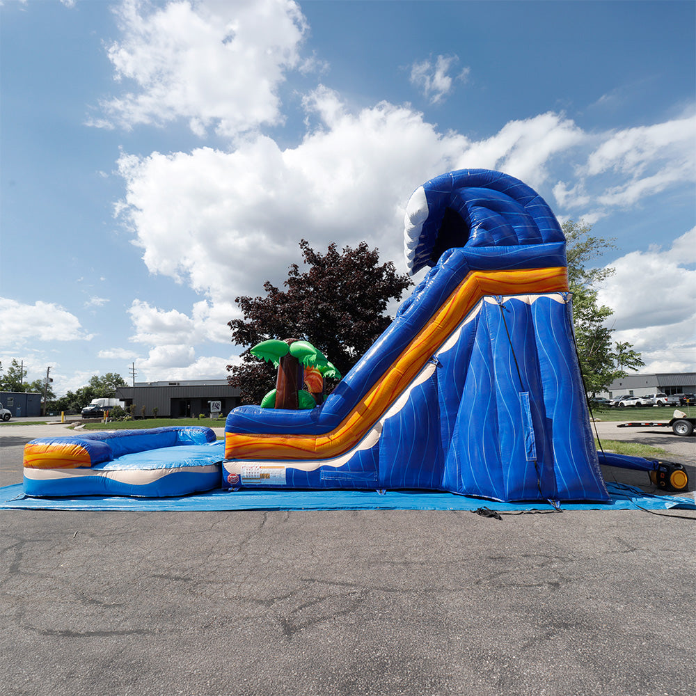 18'H Blue Wave Slide with Removable Pool
