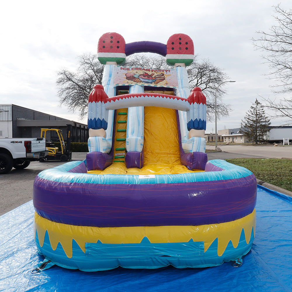 19'H Ice Cream Slide Wet n Dry