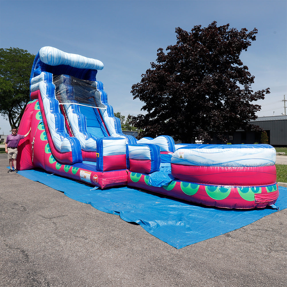 19'H Purple Slide with Removable Pool