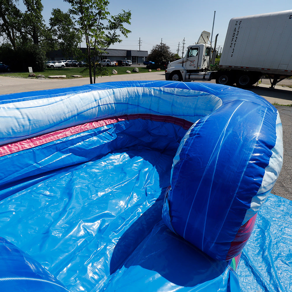 19'H Purple Slide with Removable Pool