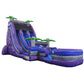 22'H 2-Lane Purple Screamer Slide w/ Slip n Splash