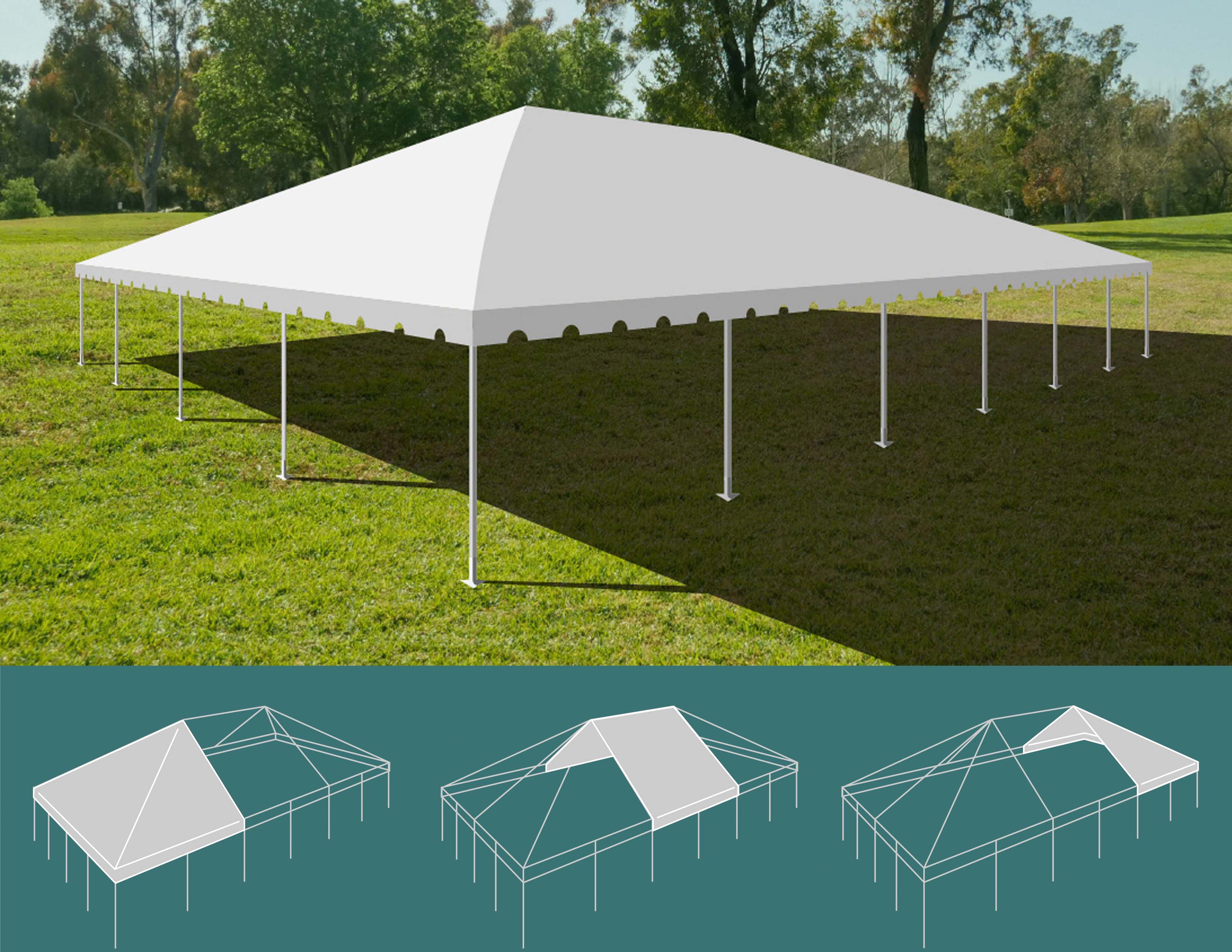 West Coast Sectional Frame Tent 40' x 60' – Moonwalk USA