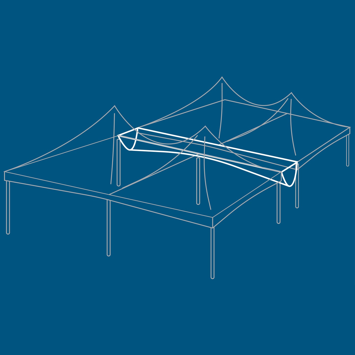 High Peak Frame Tent 20'x30' with 18oz Top (Single Arch)
