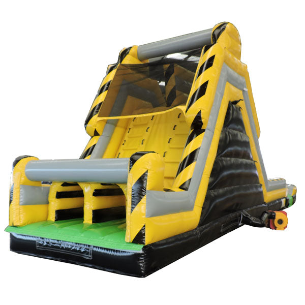 45'Lx17'H 2-Lane Construction Slide Piece With Removable Pool